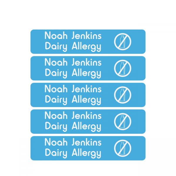 Dairy Allergy Name Label Pack