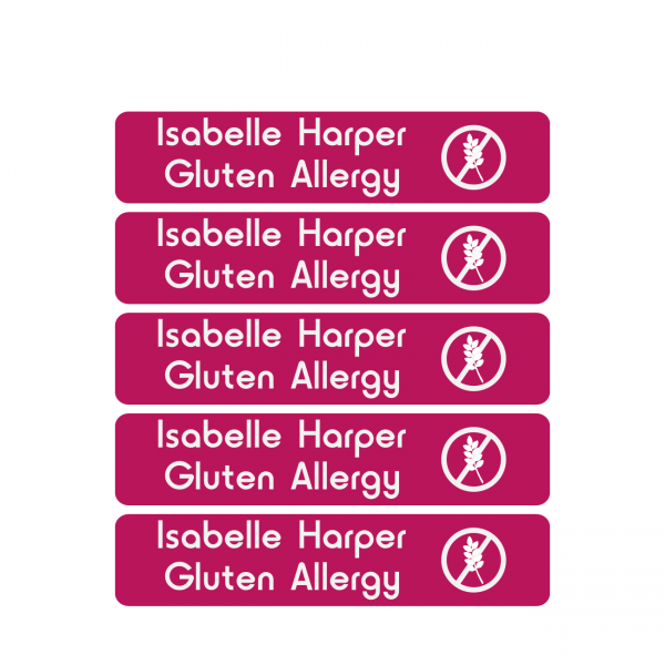 Gluten Allergy Name Label Pack