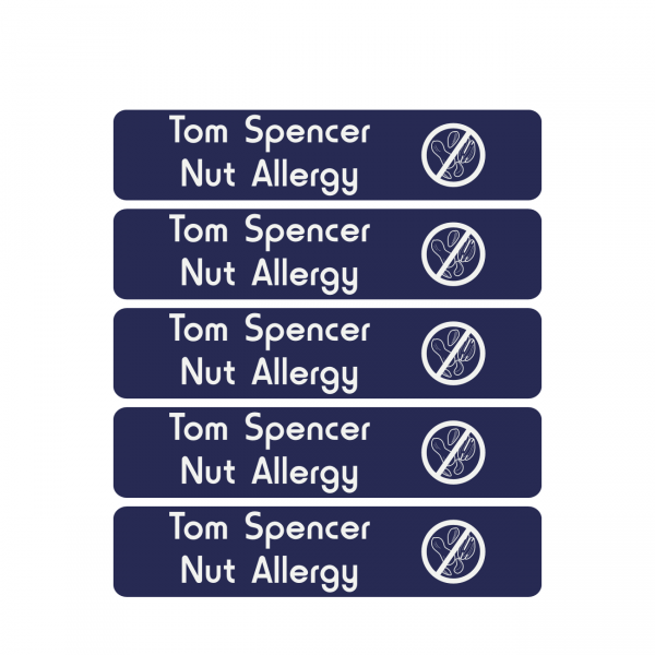 Nut Allergy Name Label Pack